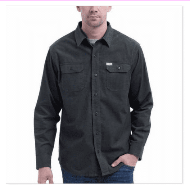 Eddie Bauer Mens Shirt Crosscut Cord Comfortable Layering Piece 